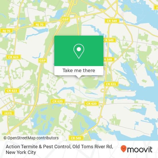 Mapa de Action Termite & Pest Control, Old Toms River Rd