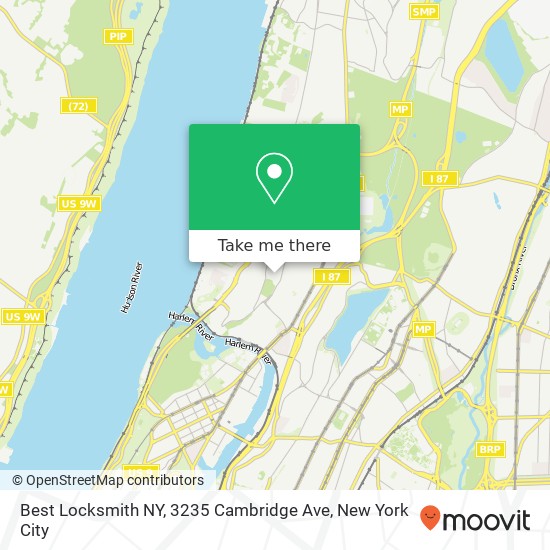 Mapa de Best Locksmith NY, 3235 Cambridge Ave