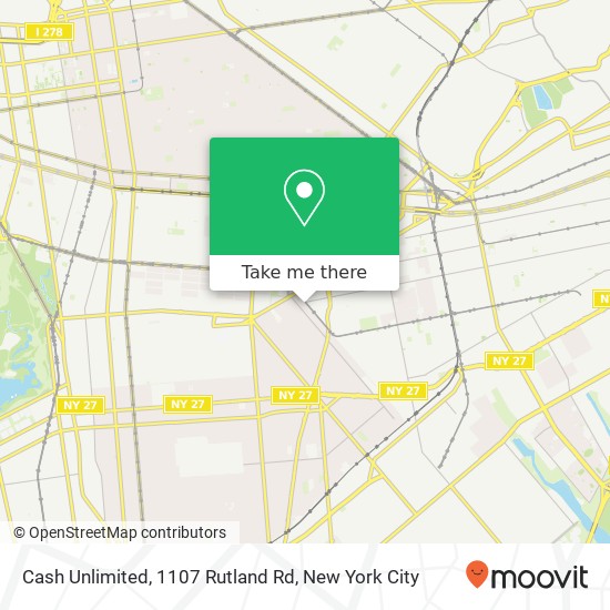 Cash Unlimited, 1107 Rutland Rd map