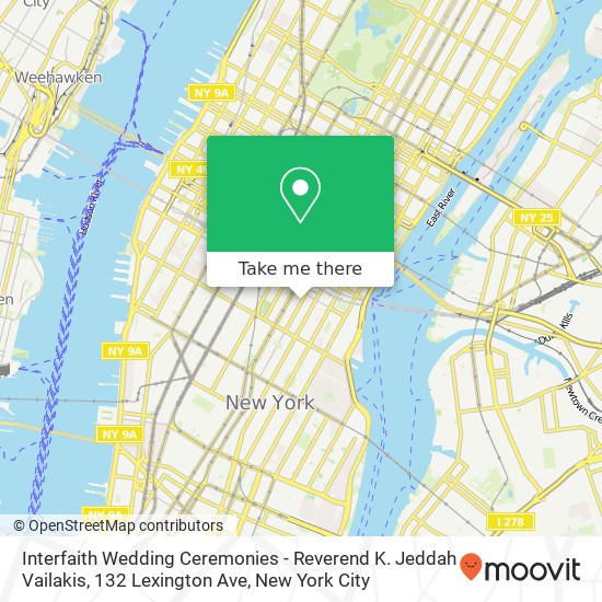 Interfaith Wedding Ceremonies - Reverend K. Jeddah Vailakis, 132 Lexington Ave map
