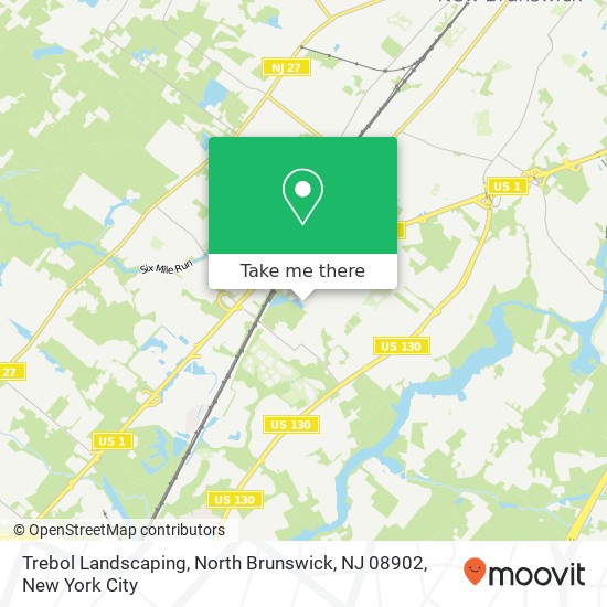 Mapa de Trebol Landscaping, North Brunswick, NJ 08902