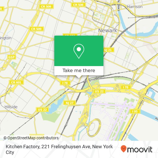 Kitchen Factory, 221 Frelinghuysen Ave map