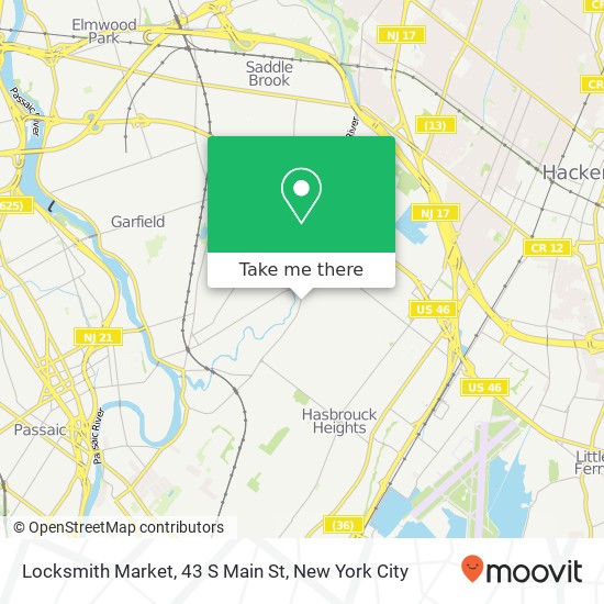 Mapa de Locksmith Market, 43 S Main St