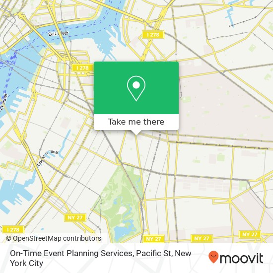 Mapa de On-Time Event Planning Services, Pacific St