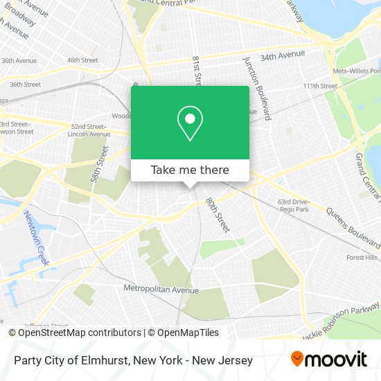 Mapa de Party City of Elmhurst