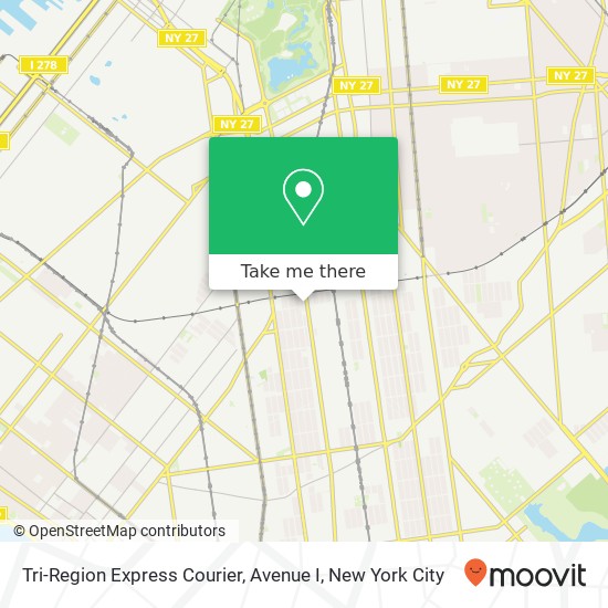 Tri-Region Express Courier, Avenue I map