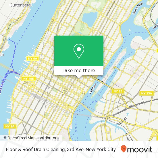 Mapa de Floor & Roof Drain Cleaning, 3rd Ave