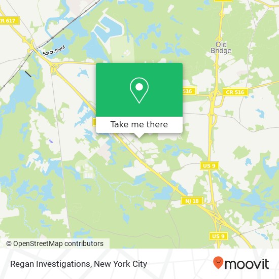 Regan Investigations map