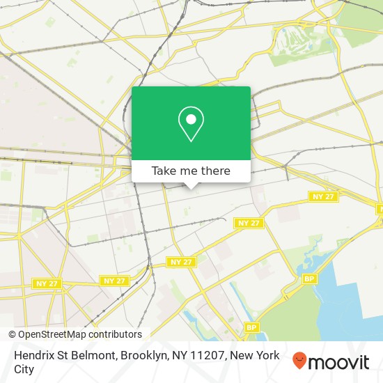 Hendrix St Belmont, Brooklyn, NY 11207 map
