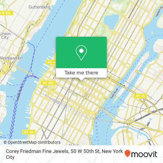 Mapa de Corey Friedman Fine Jewels, 50 W 50th St