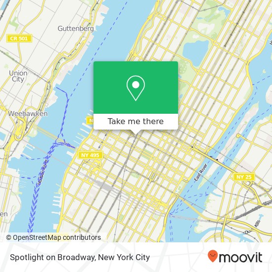Spotlight on Broadway map