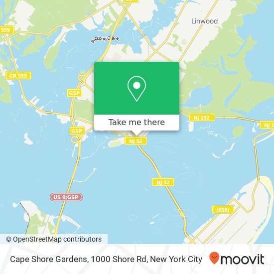 Cape Shore Gardens, 1000 Shore Rd map