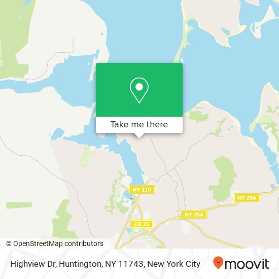Mapa de Highview Dr, Huntington, NY 11743