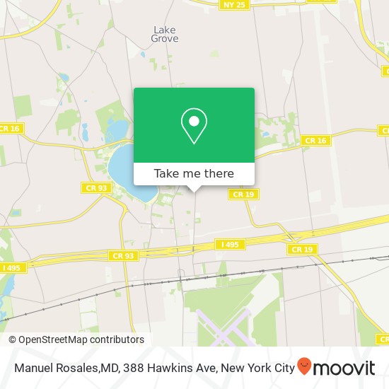 Mapa de Manuel Rosales,MD, 388 Hawkins Ave