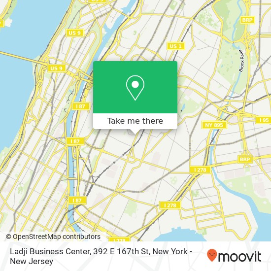 Ladji Business Center, 392 E 167th St map