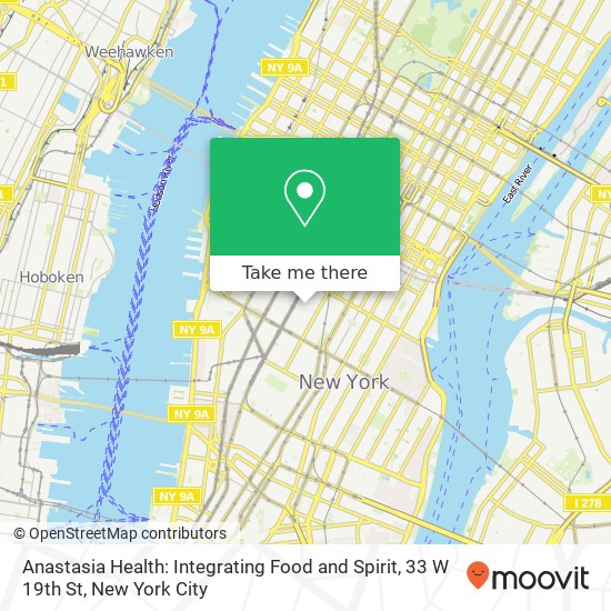 Anastasia Health: Integrating Food and Spirit, 33 W 19th St map