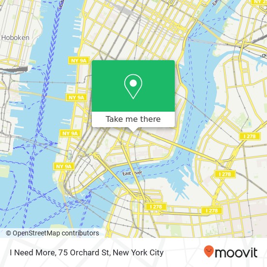 Mapa de I Need More, 75 Orchard St