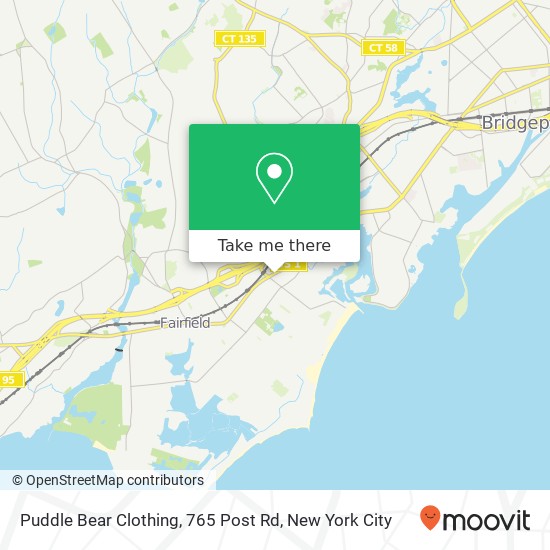 Mapa de Puddle Bear Clothing, 765 Post Rd