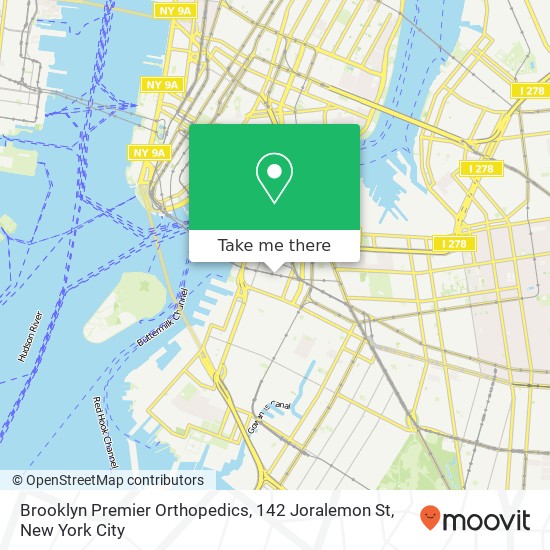 Mapa de Brooklyn Premier Orthopedics, 142 Joralemon St