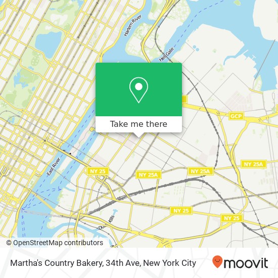 Mapa de Martha's Country Bakery, 34th Ave
