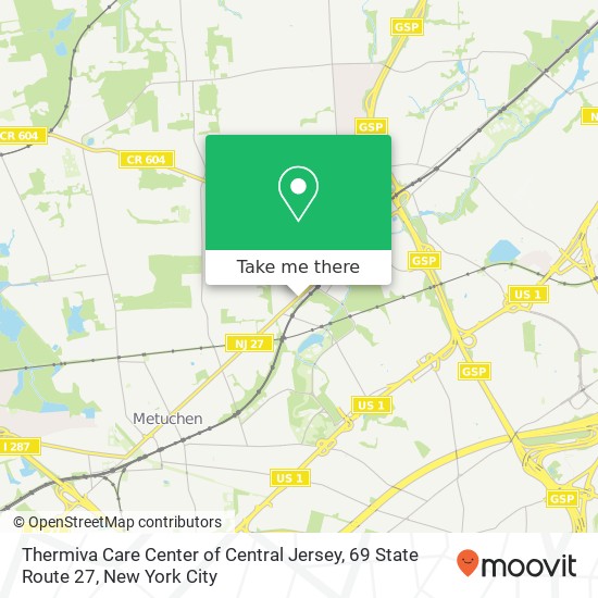 Thermiva Care Center of Central Jersey, 69 State Route 27 map