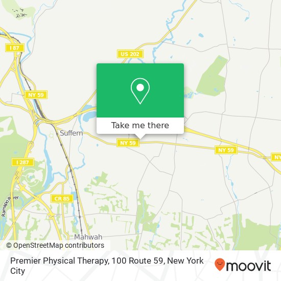 Premier Physical Therapy, 100 Route 59 map