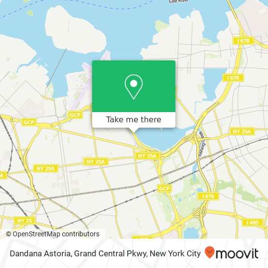 Dandana Astoria, Grand Central Pkwy map