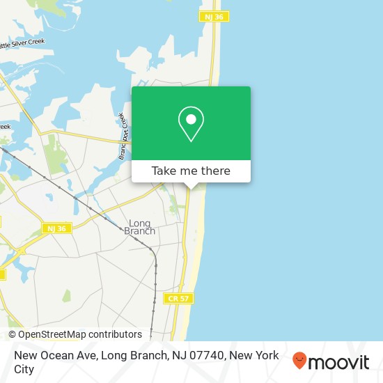Mapa de New Ocean Ave, Long Branch, NJ 07740
