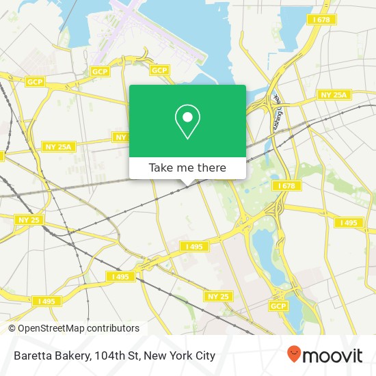 Baretta Bakery, 104th St map