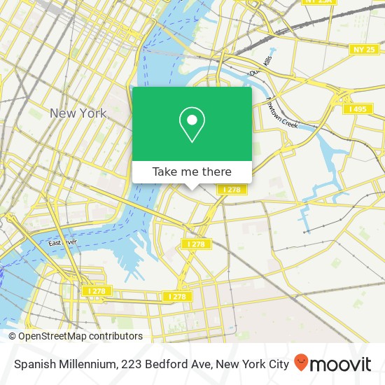 Spanish Millennium, 223 Bedford Ave map