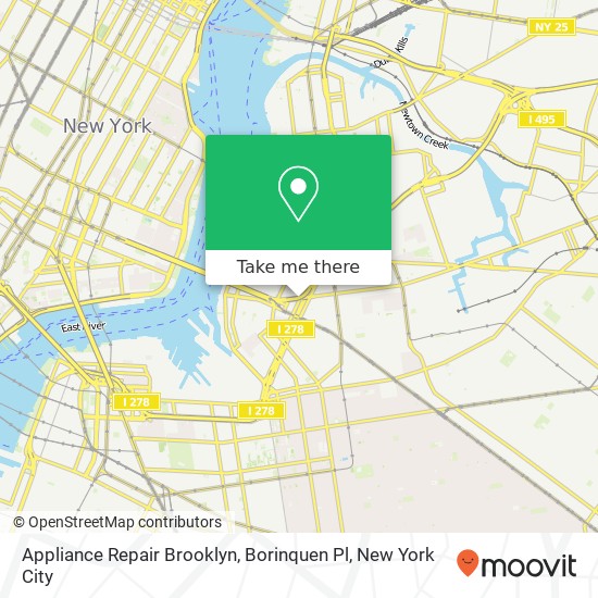 Mapa de Appliance Repair Brooklyn, Borinquen Pl