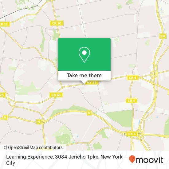 Mapa de Learning Experience, 3084 Jericho Tpke