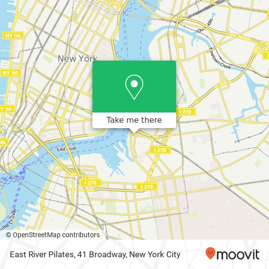 Mapa de East River Pilates, 41 Broadway