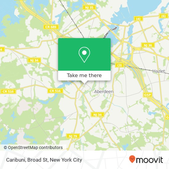 Caribuni, Broad St map