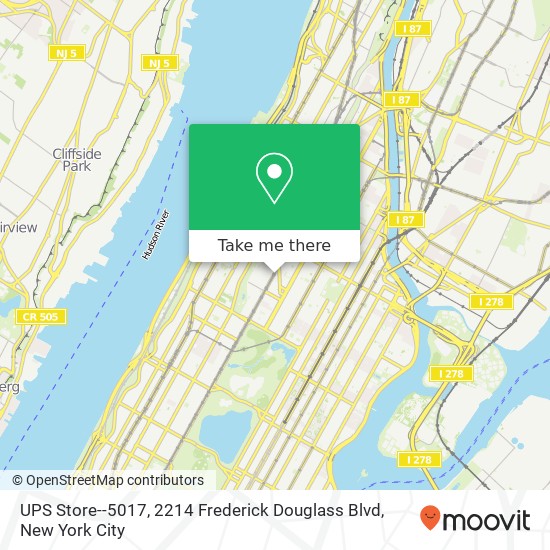 UPS Store--5017, 2214 Frederick Douglass Blvd map
