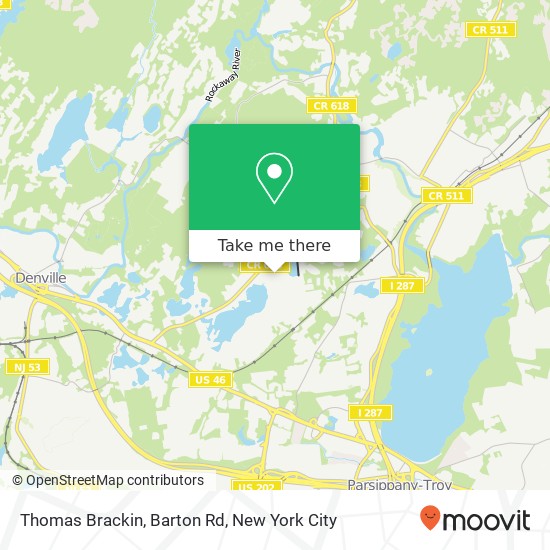 Thomas Brackin, Barton Rd map