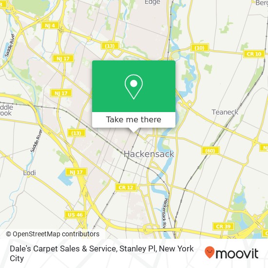 Dale's Carpet Sales & Service, Stanley Pl map