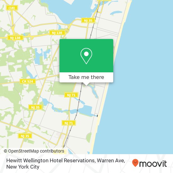 Mapa de Hewitt Wellington Hotel Reservations, Warren Ave