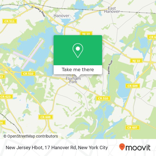 Mapa de New Jersey Hbot, 17 Hanover Rd