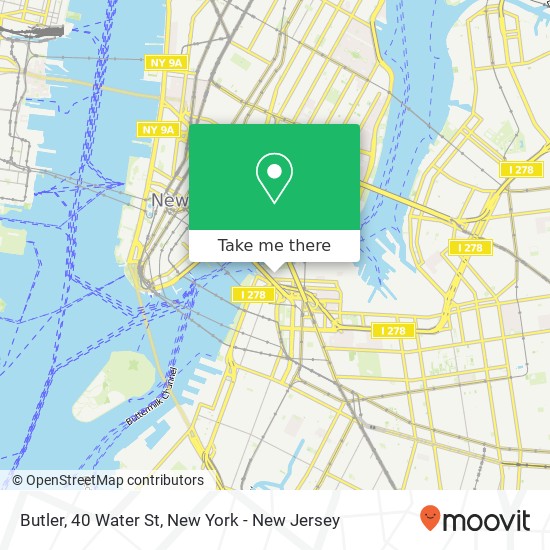 Butler, 40 Water St map