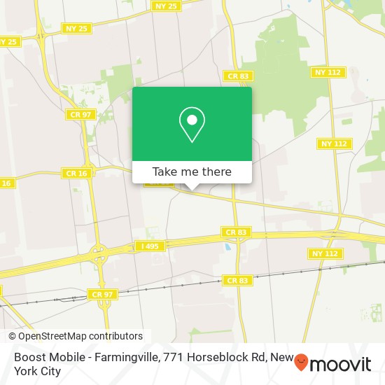 Boost Mobile - Farmingville, 771 Horseblock Rd map