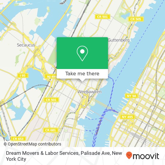 Dream Movers & Labor Services, Palisade Ave map