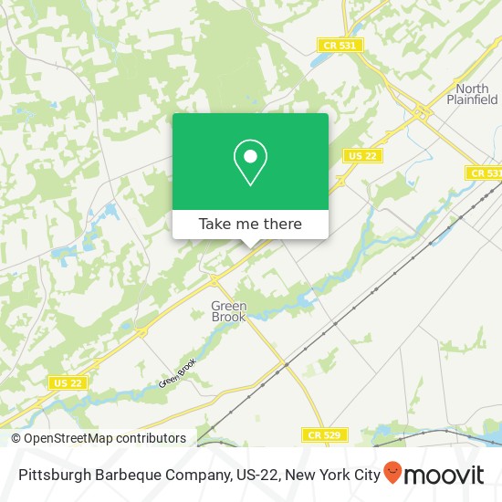 Pittsburgh Barbeque Company, US-22 map