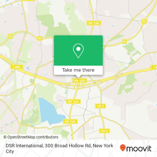 DSR International, 300 Broad Hollow Rd map