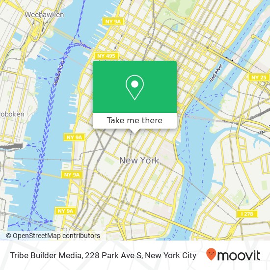 Mapa de Tribe Builder Media, 228 Park Ave S