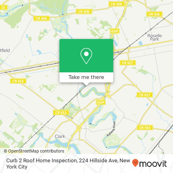 Curb 2 Roof Home Inspection, 224 Hillside Ave map