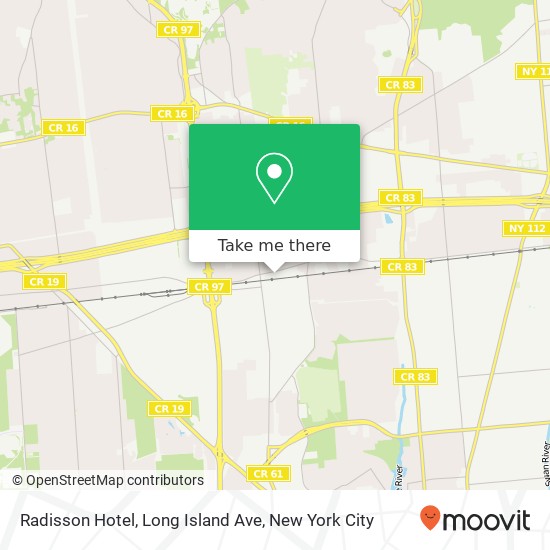 Mapa de Radisson Hotel, Long Island Ave