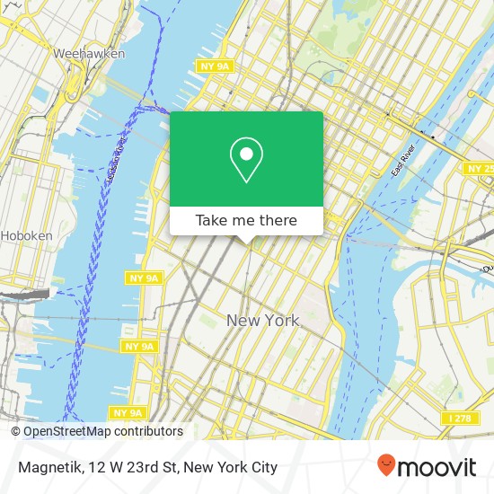 Mapa de Magnetik, 12 W 23rd St