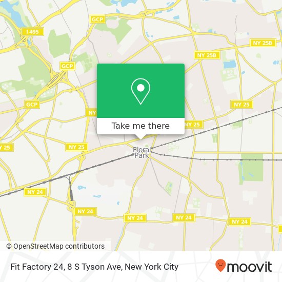 Mapa de Fit Factory 24, 8 S Tyson Ave
