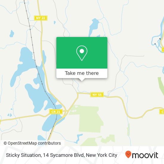 Mapa de Sticky Situation, 14 Sycamore Blvd